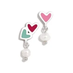 Agatha Ruiz de la Prada Pendientes Corazones y Perlas Degradee