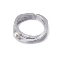 Anartxy Anillo Acero Diamantado Perla