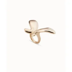 Anillo bañado en oro de 18K con forma de mariposa grande - ANI0795ORO