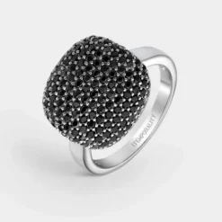 Anillo Cushion Circonitas Negra Itemporality - SRN-102-133