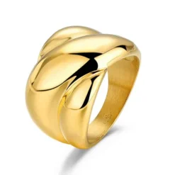 Anillo de acero dorado - 9123033