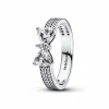 Anillo Doble Banda Lazo Brillante Pandora - 193552C01