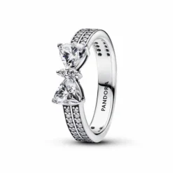 Anillo Doble Banda Lazo Brillante Pandora - 193552C01