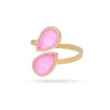 Anillo doble gota rosa ANARTXY