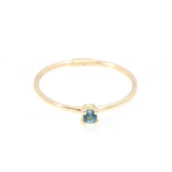 Anillo Oro 18k Topacio Azul