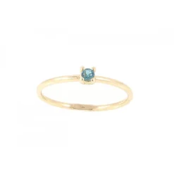 Anillo Oro 18k Topacio Azul