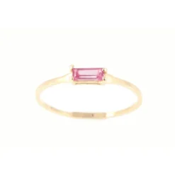Anillo Oro 18k Topacio Rosa