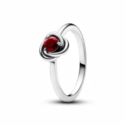 Anillo Pandora Círculo Eternity Rojo - 192993C01