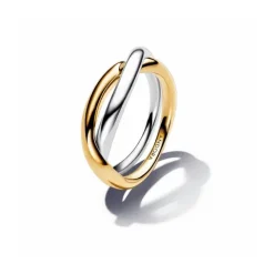 Anillo Pandora Entrelazado Dos Tonos