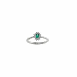 ANILLO PLATA DOBLE ORLA OVAL ESMERALD LA - 136S0416