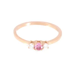 Argyor Anillo Diamantes Zafiro Rosa