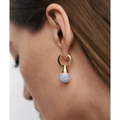 Aros Agata azul Riviera