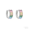 Aros Baguette Multicolor Plata