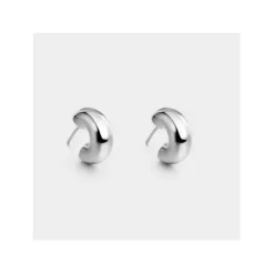 Aros de plata tipo bold semiabiertos Itemporality