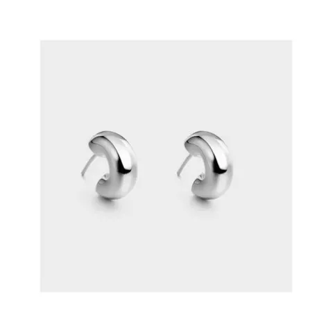 Aros de plata tipo bold semiabiertos Itemporality