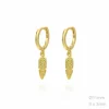 Aros Plata Dorado Pluma