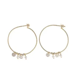 Aros Salvatore Perlitas Dorados