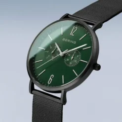 Bering Classic Esfera Verde Negro Mate