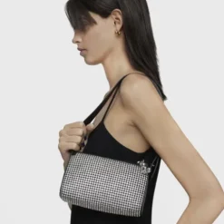 Bolso de hombro plata Party
