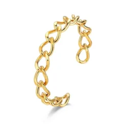 Brazalete eslabones acero dorado