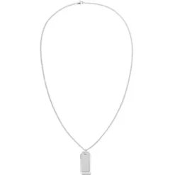 Calvin Klein Collar Acero Chapa Líneas Rectas