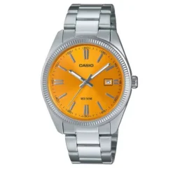 Casio Classic Acero Esfera Naranja
