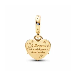 Charm Colgante Doble Carroza y Corazón de La Cenicienta de Disney