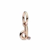 Charm Colgante Letra Minúscula d del Alfabeto