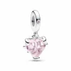 Charm Colgante Árbol de la Familia y Corazón Rosa