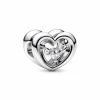 Charm Corazón Radiante y Gema Flotante