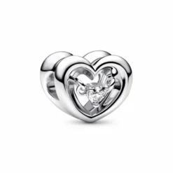 Charm Corazón Radiante y Gema Flotante