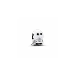 Charm en plata de ley Fantasma Boo que brilla en la oscuridad