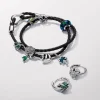 Charm Pandora Hojas de Monstera Verdes