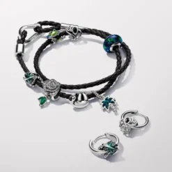 Charm Pandora Hojas de Monstera Verdes