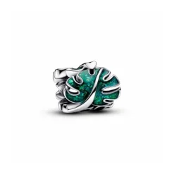 Charm Pandora Hojas de Monstera Verdes