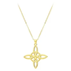 Colagante Nudo de  Bruja Acero Dorado