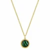 Collar acero malaquita