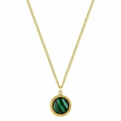 Collar acero malaquita