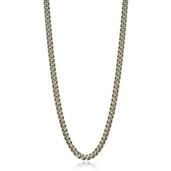Collar Beat de acero con cadena bronce