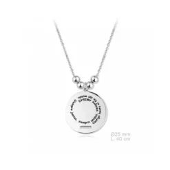 Collar Chapa Personalizable Plata de Ley 25mm