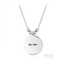 Collar Chapa Personalizable Plata de Ley 25mm