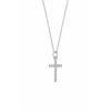 Collar cruz en plata y circonitas