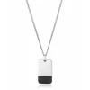 Collar de acero con colgante de placa de acero e Ip negro Viceroy
