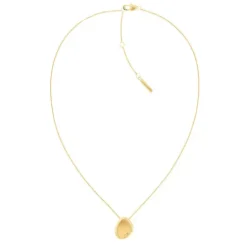 Collar de acero dorado y circonitas