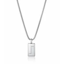 Collar de hombre de acero y placa colgante Viceroy