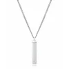 Collar de hombre de acero y barra colgante colección Laura Escanes con diamante creado Viceroy