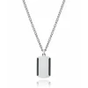 Collar de titanio para hombre con colgante de placa de titanio e Ip negro Viceroy