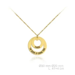 Collar Doble Aro Dorado