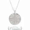 Collar en plata Virgen Niña 20mm