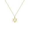 Collar Estrella de David Acero Dorado